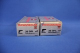 Ammo, Winchester 38 Spl. +P. 100 total rounds.