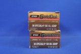 Ammo, Speer Gold Dot 38 Spl +P. 100 total rounds.