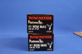 Ammo, Winchester 41 Rem. Mag. 40 total rounds.