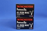 Ammo, Winchester 41 Rem. Mag. 40 total rounds.