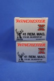 Ammo, Winchester 41 Rem. Mag. 40 total rounds.