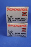 Ammo, Winchester 41 Rem. Mag. 40 total rounds.