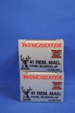 Ammo, Winchester 41 Rem. Mag. 40 total rounds.