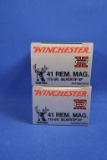 Ammo, Winchester 41 Rem. Mag. 40 total rounds.