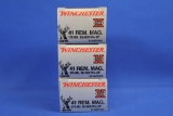 Ammo, Winchester 41 Rem Mag. 60 total rounds.