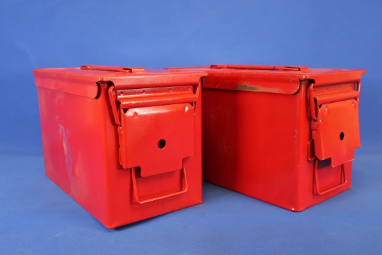 Two 50 Cal Ammo Cans