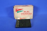 Center Fire Cartridge Primers. (4) Full (1) Partial. Approximately 419 Primers.
