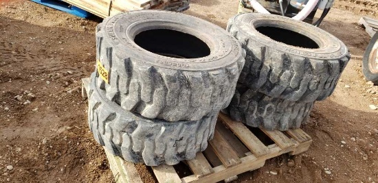 (4) 12-16.5 Skid Steer Tires
