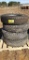 (4) 11r22.5 Tires Virgin Rubber