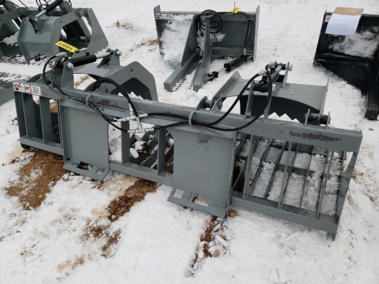 Unused 84" Skid Steer Rock & Brush Grapple