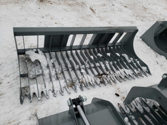 Unused 74" Skid Steer Rock Bucket