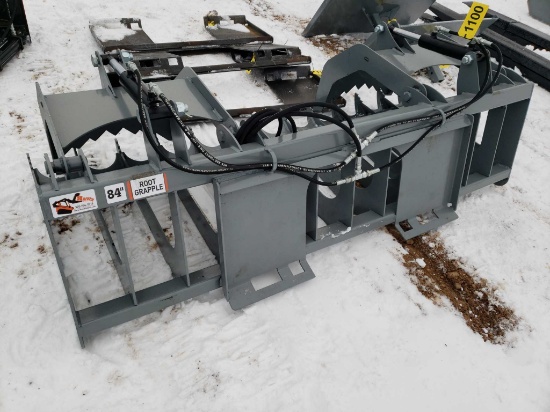 Unused 84" Skid Steer Root Grapple 