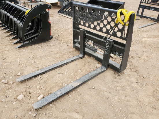Unused 48" Pallet Forks W/ Fork Positioner