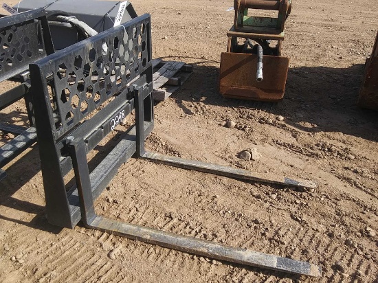 Unused Skid Steer Forks, Approx 48" Long
