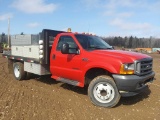 2001 Ford F450 Xl Super Duty Flatbed Truck