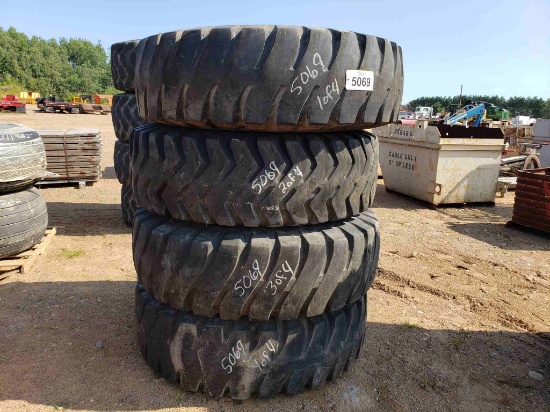 (4) 16.00-25 Tires With Rims