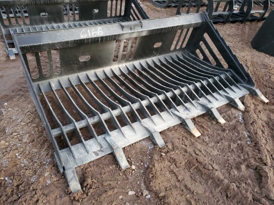 Unused 72" Skid Steer Rock Bucket W/ Teeth