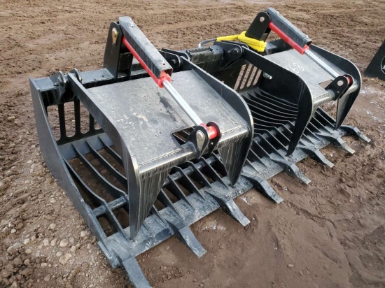 Unused 80" Rock/brush Skid Steer Grapple