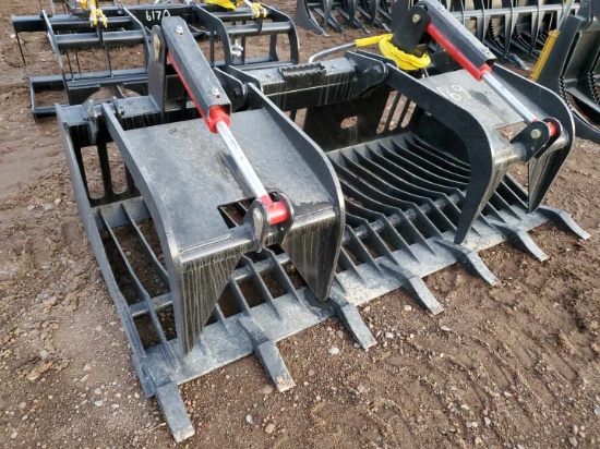 Unused 72" Rock/brush Skid Steer Grapple