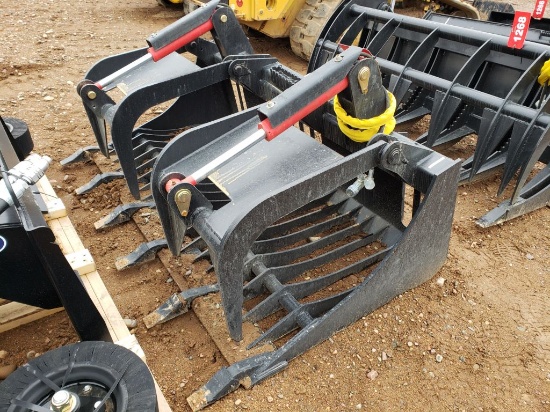 Unused 68" Skid Steer Rock Grapple Bucket