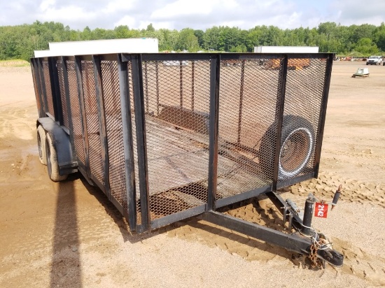 7' X 16' Trailer W/ 4' Ramp And 4' Sides