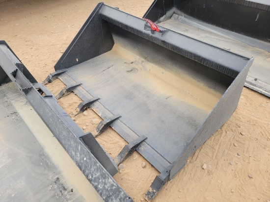 Unused 60" Skid Steer Bucket W/teeth