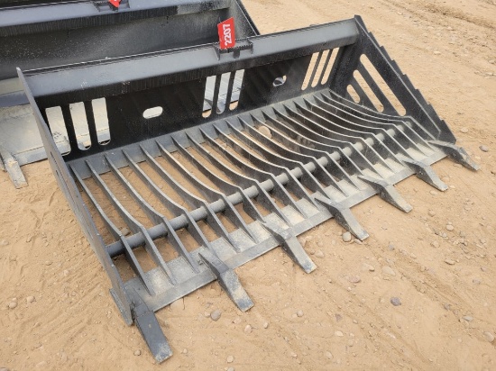 Unused 72" Skid Steer Rock Bucket W/teeth