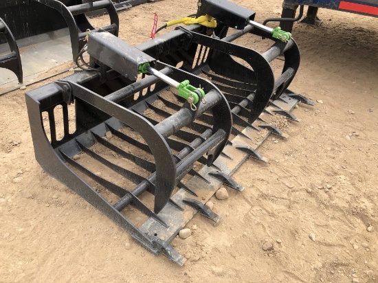 Unused 72" Skid Steer Rock Grapple Bucket