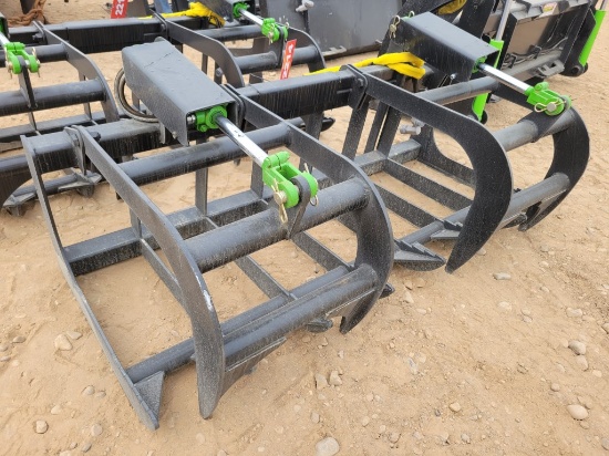 Unused 68" Skid Steer Brush Grapple Rake