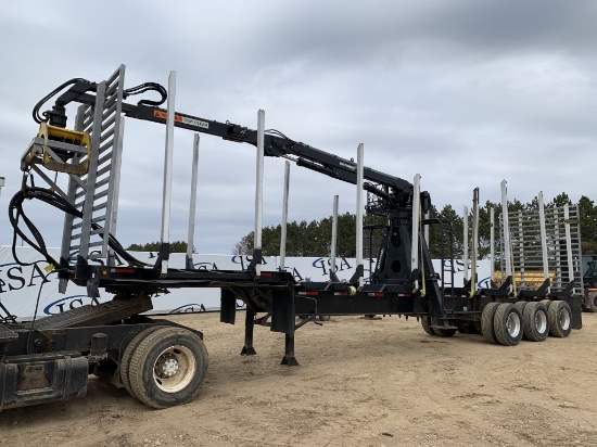 2021 Rotobec 910 Log Loader With Bypass On Trailer