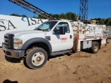 2007 Ford F550 4x4 Flatbed Truck W/crane