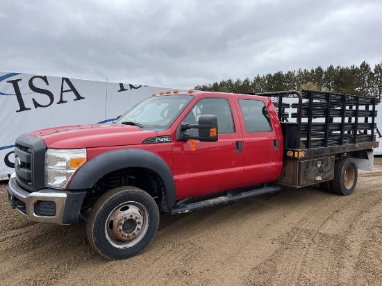 2013 Ford F450 4x4 Flatbed Truck