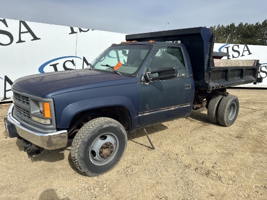 1996 Chevrolet 3500 4x4 Dump Truck With Plow