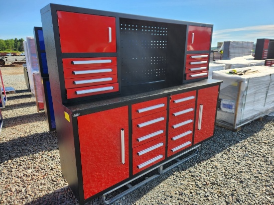 Unused 18 Drawer Stainless Steel Workbench