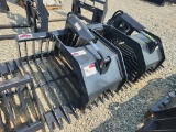 Unused Stout Hd82-3 Skid Steer Rock Bucket Grapple
