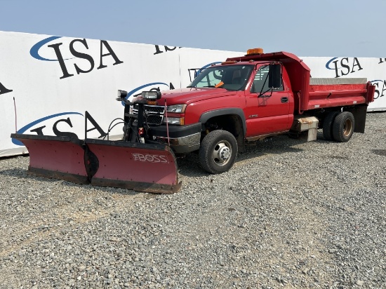 2005 Chevrolet 3500 Silverado 4x4 Dump Bed W/ Plow