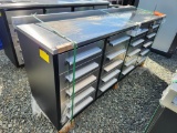 Unused 7' 20 Drawer Stainless Steel Workbench