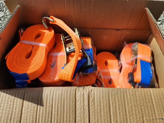 (10) Unused 1.5"x27' Ratchet Straps And Ratchets