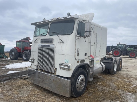 1988 Freightliner Cab Over Sleeper Cab Semi Truck