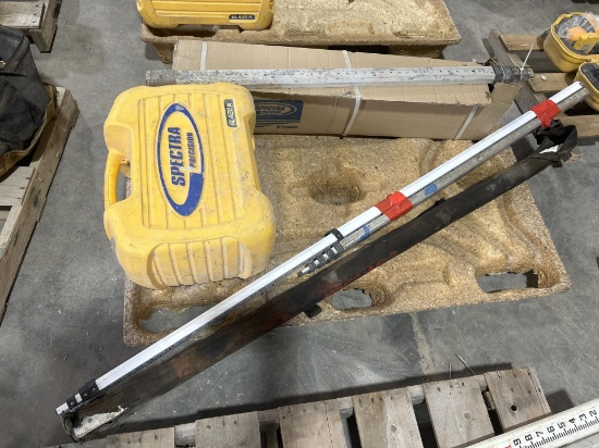 Spectra Gl422n Laser W/ Misc. Surveying Items