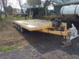 1985 Tri-axle tag trailer w/ramps and winch VIN MVIN59953IND