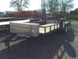2008 7000 lb. tandem axle utility trailer w/ramp Vin 4YM4L18208G040258