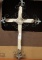 VINTAGE STYLE METAL CROSS OFF WHITE & GRAY BLUE