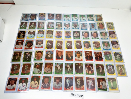 lot of (75) 1960 FLEER cards, some dups, GD to EX/MT, avg EX, includes stars.