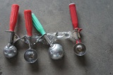 Set of 4 Metal Scoops