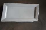 Set of 10 Square Plates White