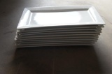 Set of 10 Square White Plates