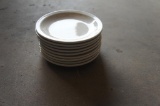 Set of 9 Small White Plates