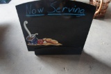 NOW SERVING Restaurant Blackboard