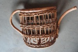 Wooden Basket in SHape of Tea Pot